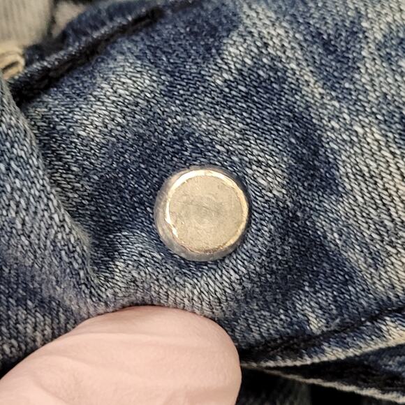 Vintage Y2K Flared Jeans Womens 3/4 28x32 Blue - Picture 12 of 16